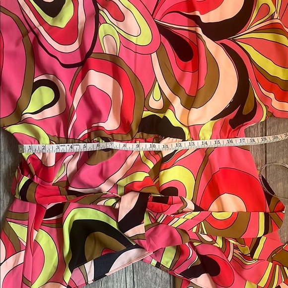 David Mediterranean Vibrant Abstract Patterned Kimono - Picture 4 of 5